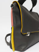 Leder Damentasche Franka Grau/Rosa