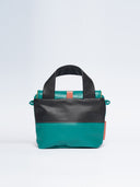 Leder Damentasche Mira Grün/Schwarz